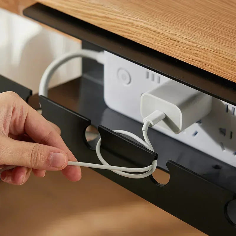 Under-Desk Cable Management Tray with Clamp Mount