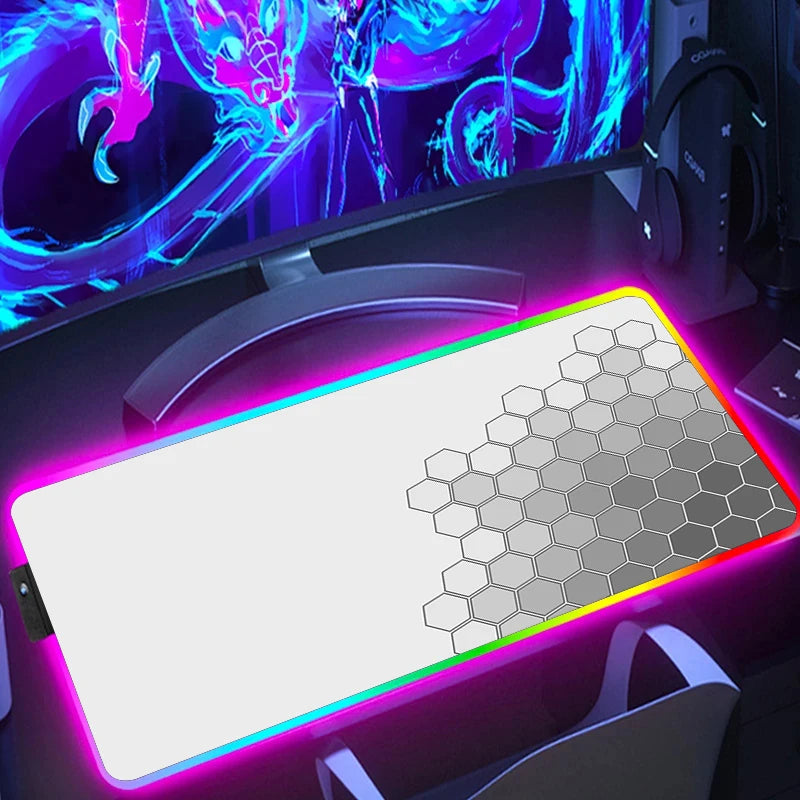 RGB Hexagon Gaming Desk Mat