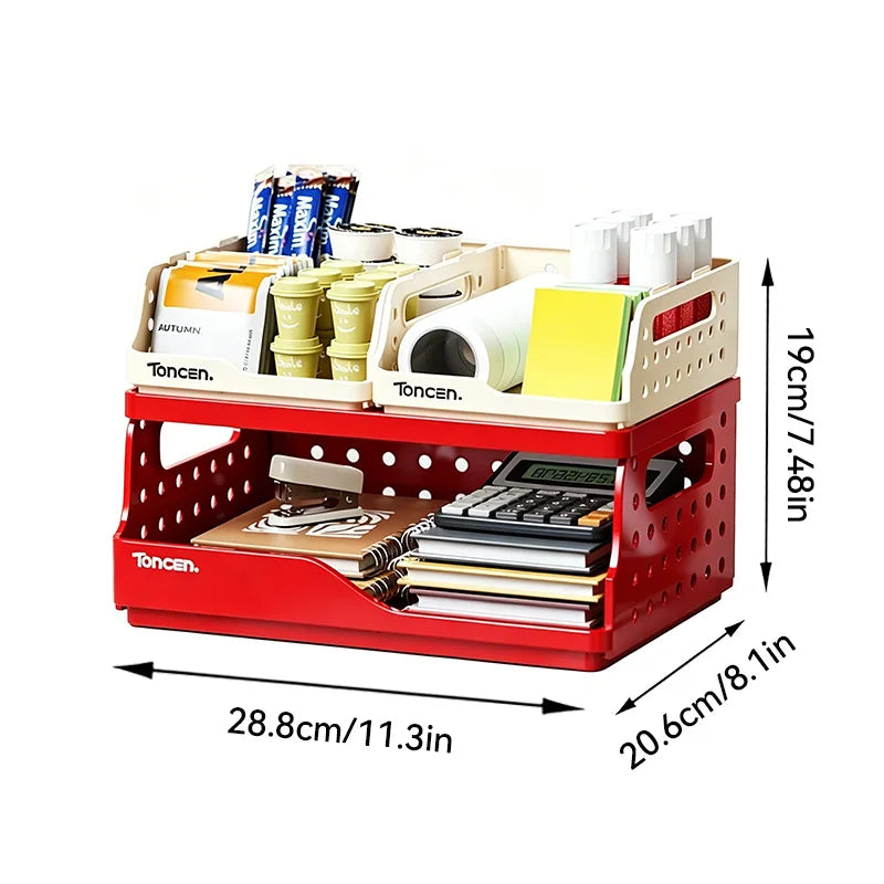 ForgeBox 3-Tier Stackable Desk Organizer