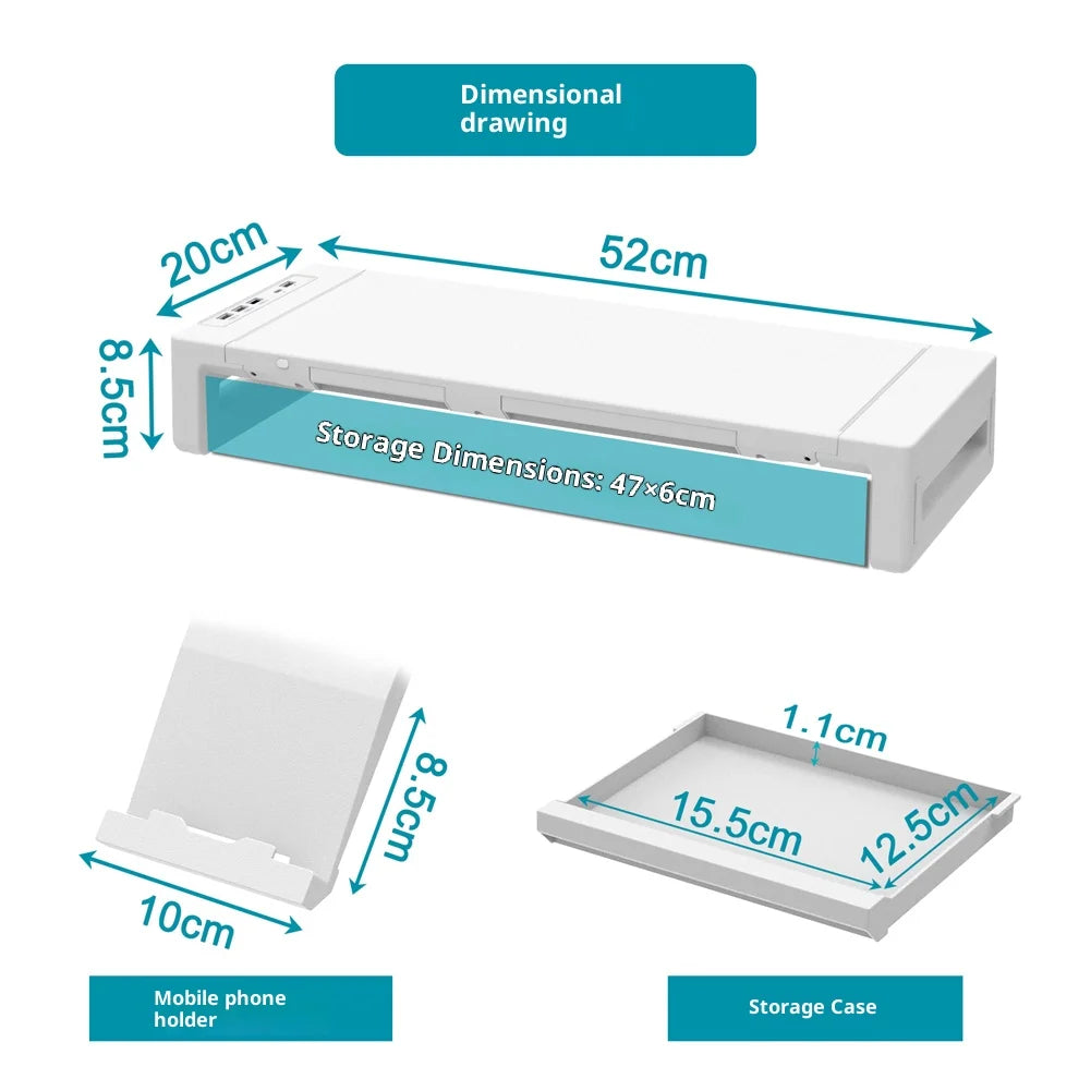 ForgeLift Foldable Monitor Riser with Storage