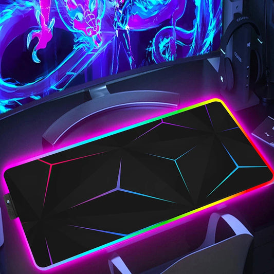RGB Hexagon Gaming Desk Mat