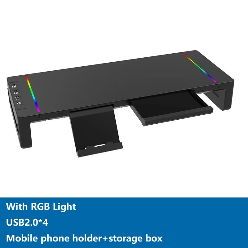 ForgeLift Adjustable Monitor Stand with Drawer
