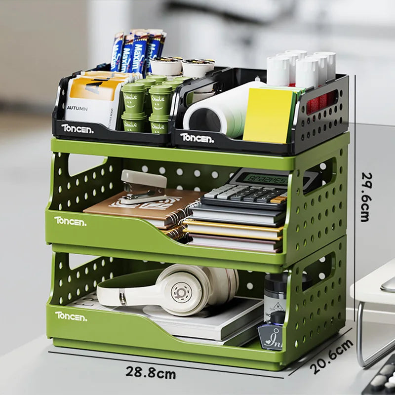 ForgeBox 3-Tier Stackable Desk Organizer