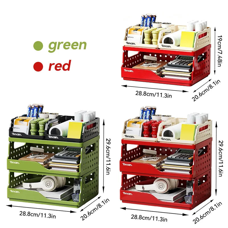 ForgeBox 3-Tier Stackable Desk Organizer