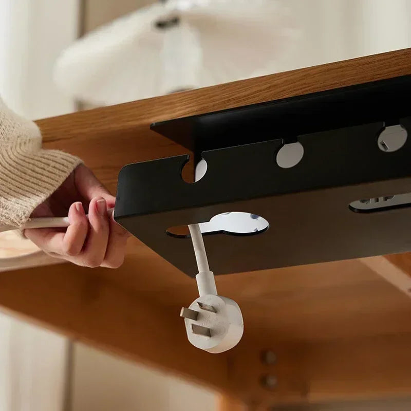 Under-Desk Cable Management Tray with Clamp Mount