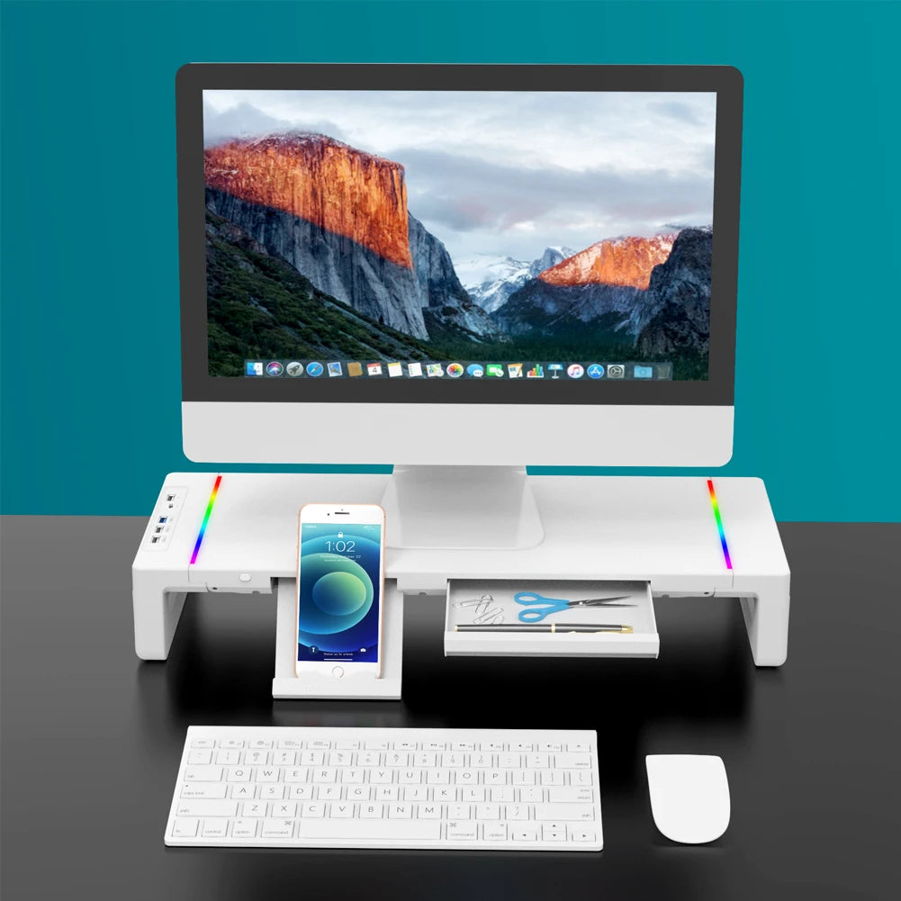 ForgeLift Foldable Monitor Riser with Storage