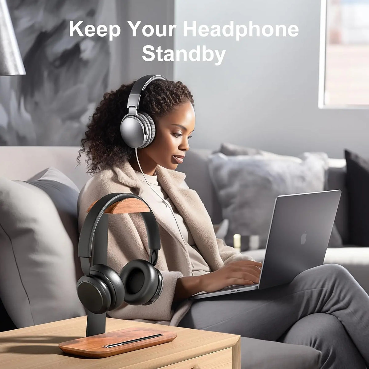 ForgeHook Walnut Headset Stand
