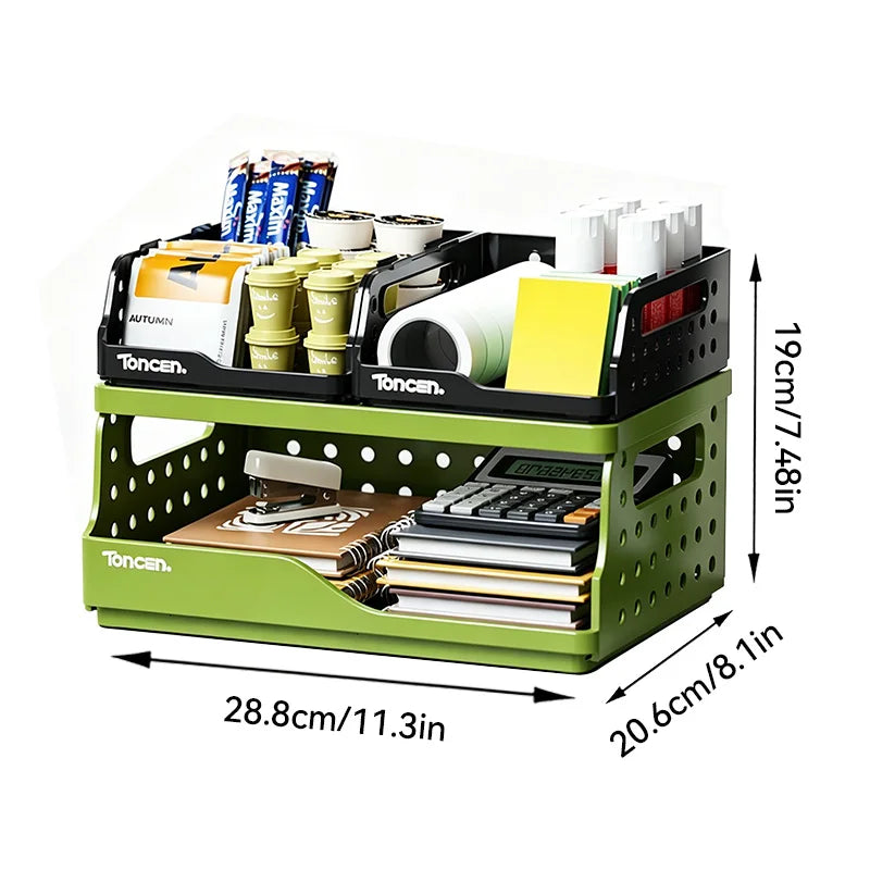 ForgeBox 3-Tier Stackable Desk Organizer