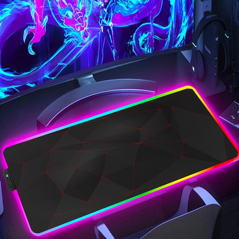 RGB Hexagon Gaming Desk Mat