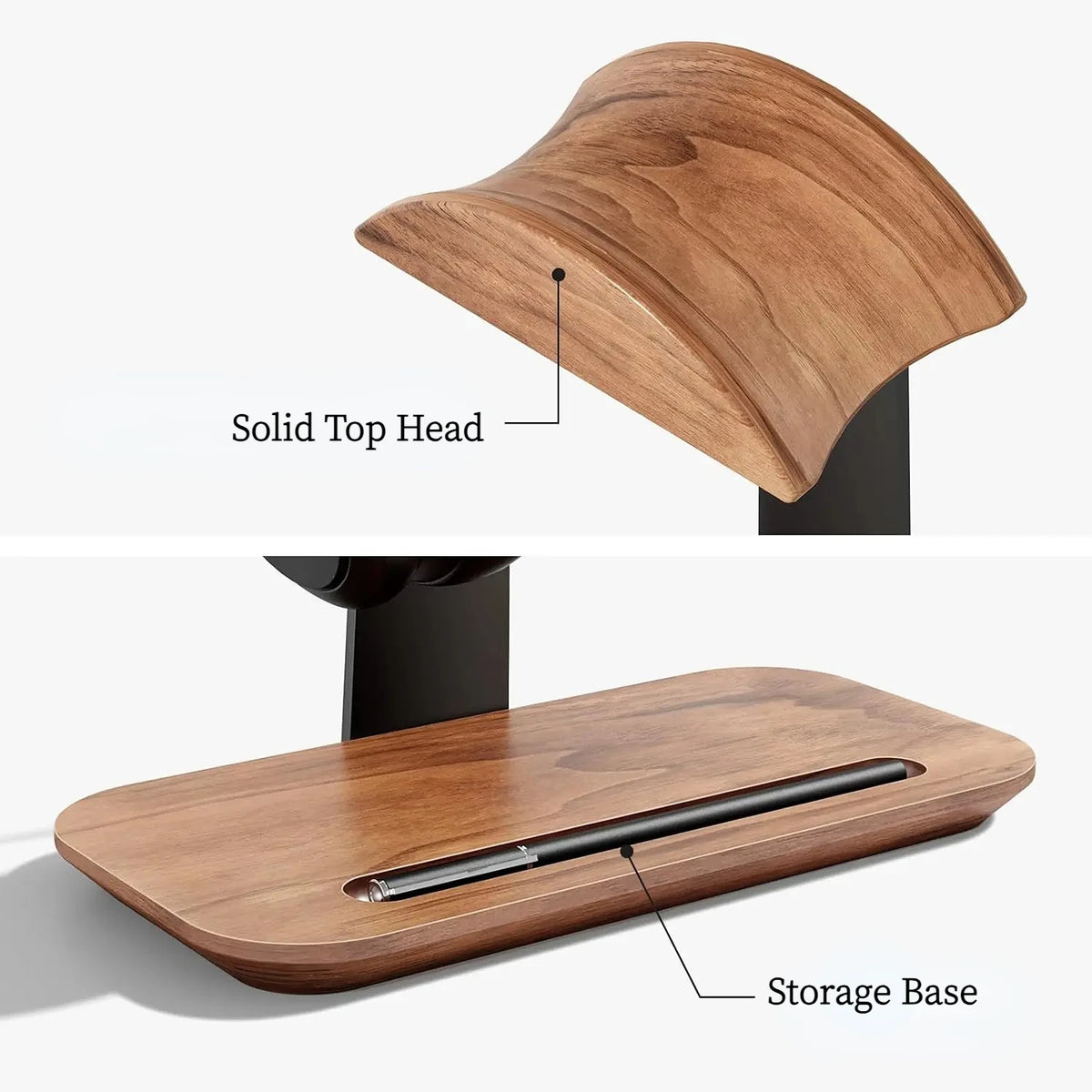 ForgeHook Walnut Headset Stand