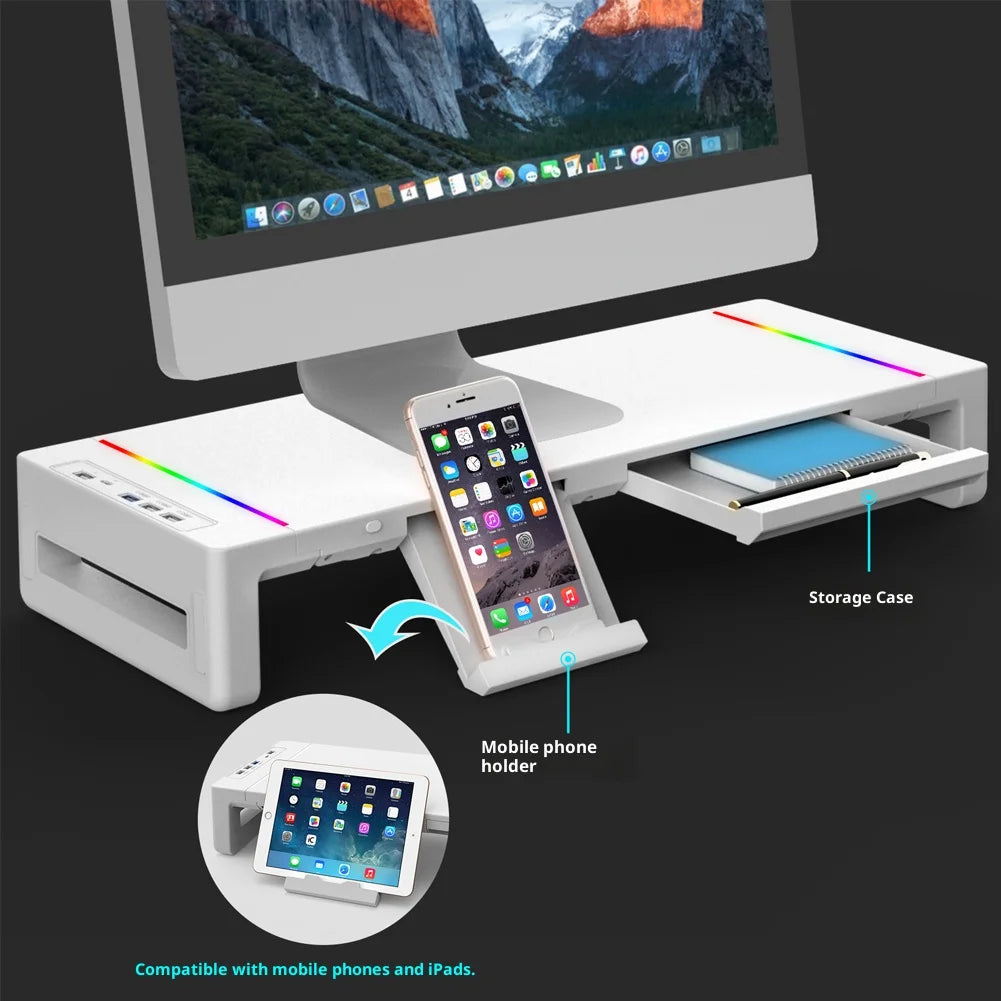 ForgeLift Foldable Monitor Riser with Storage