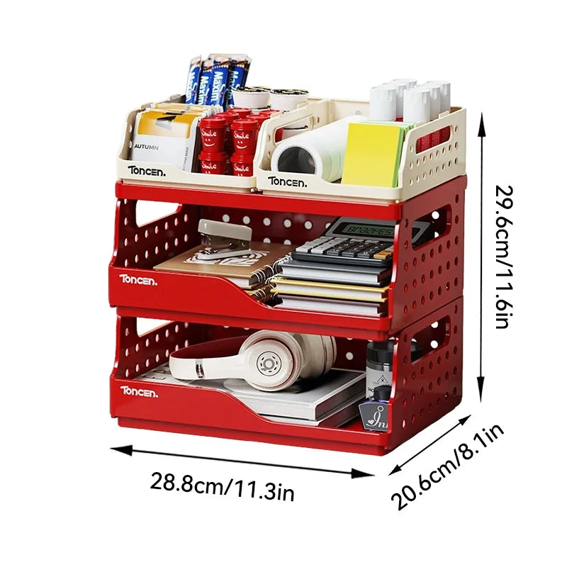 ForgeBox 3-Tier Stackable Desk Organizer