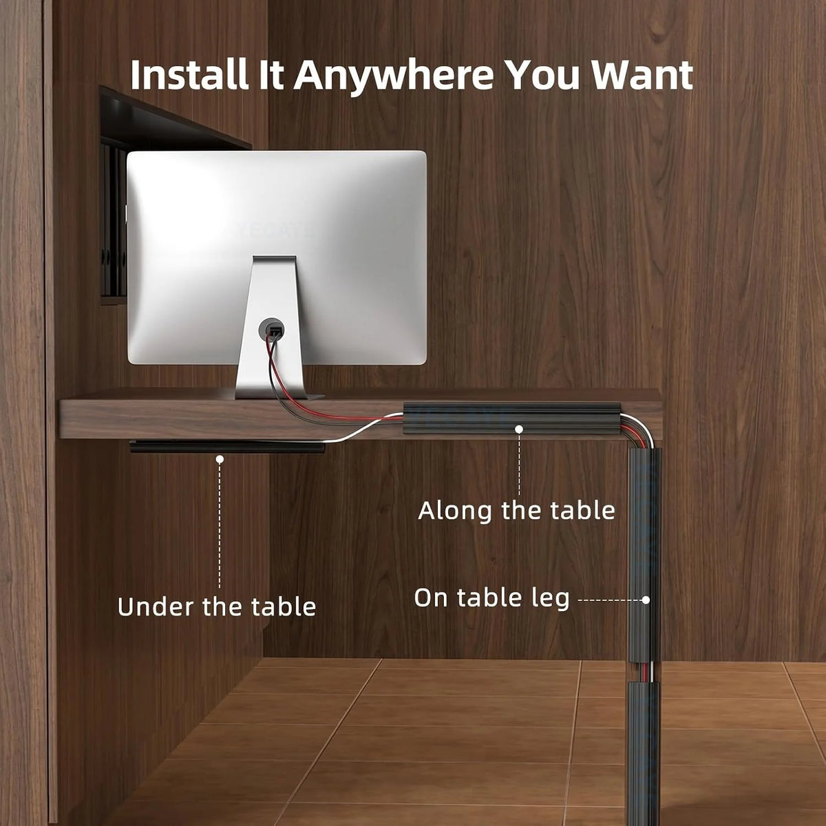ForgeTray No-Drill Cable Management Tray