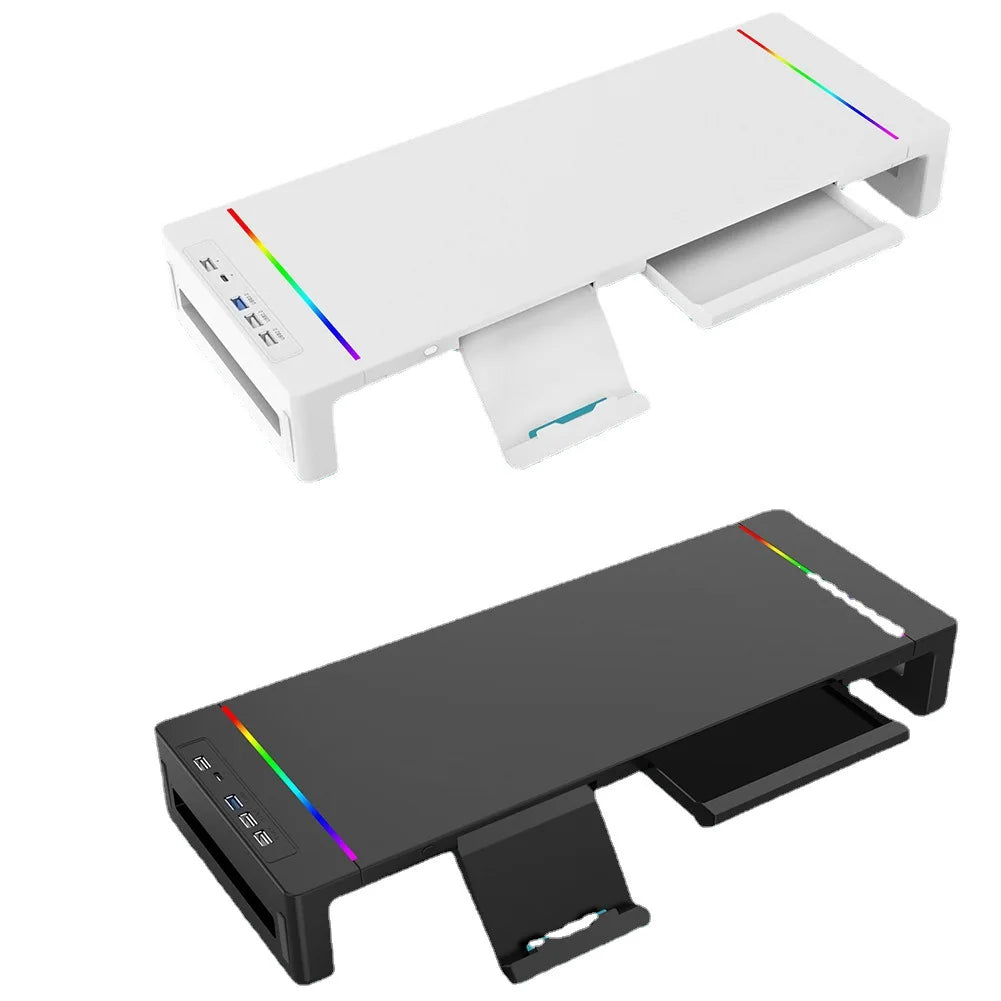 ForgeLift RGB Monitor Stand with Fast Charging